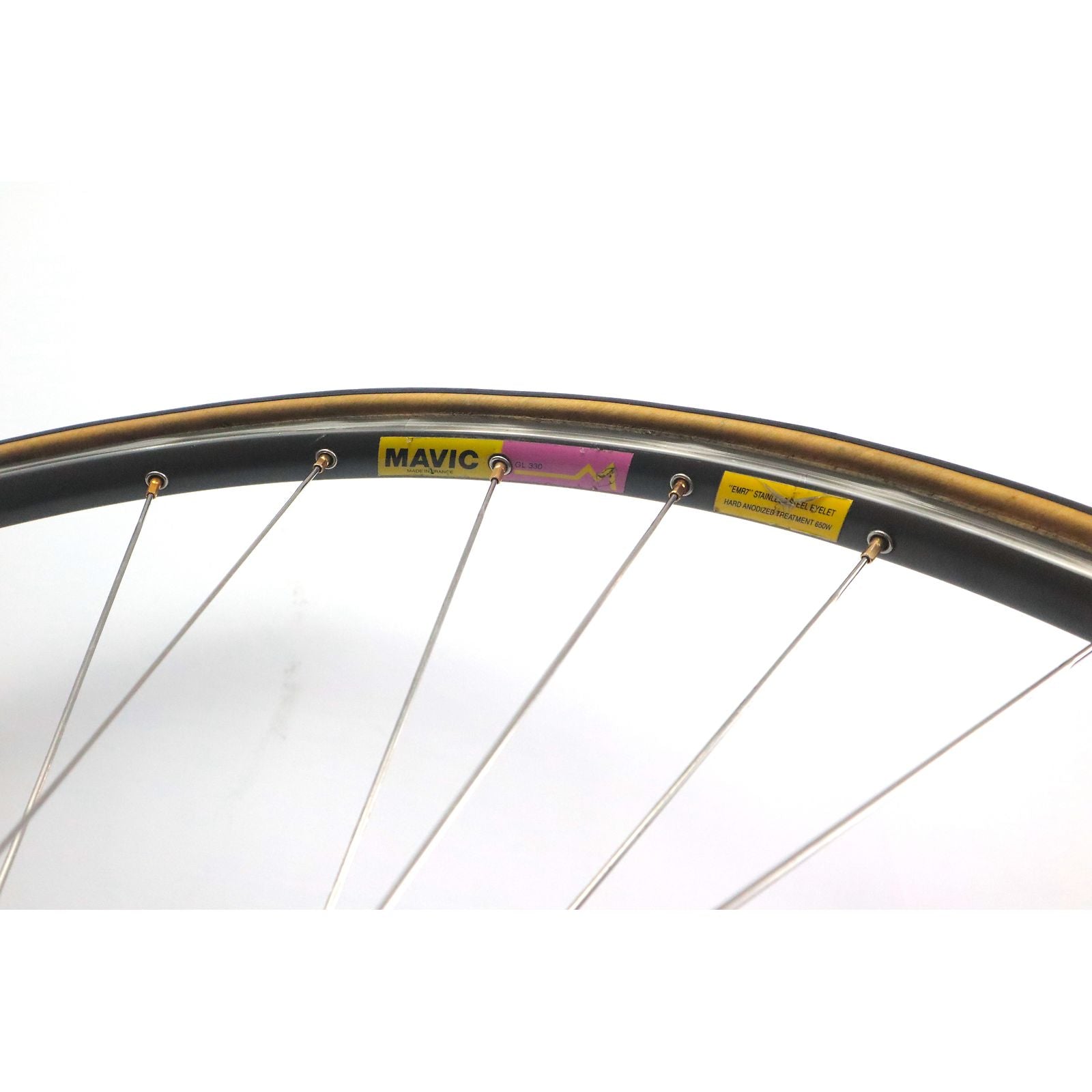 Mavic GL 330 Rim Brake Front Wheel Laced To Campagnolo Brev. Int. Hub