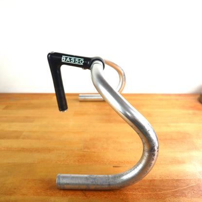 Vintage Cinelli Criterium 40cm Handlebars W/ Cinelli Basso Quill Stem