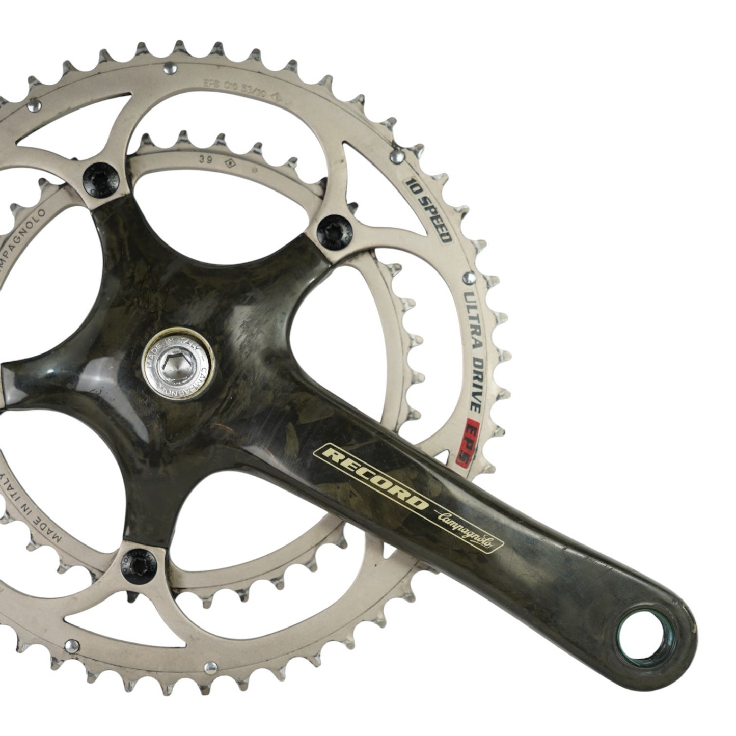 Campagnolo Record Carbon Crankset 53/39T 2x10-Speed 172.5mm Crank Arms Road Bike