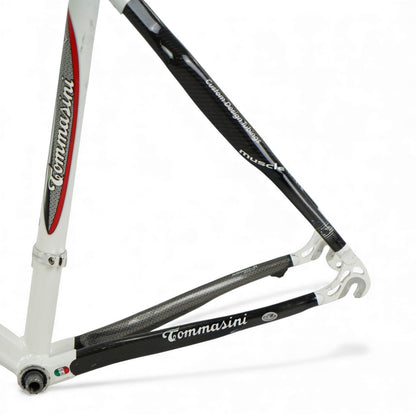 Tommasini Carbo Light 57cm Carbon/Aluminum Frameset Rim Brake with Threaded BB