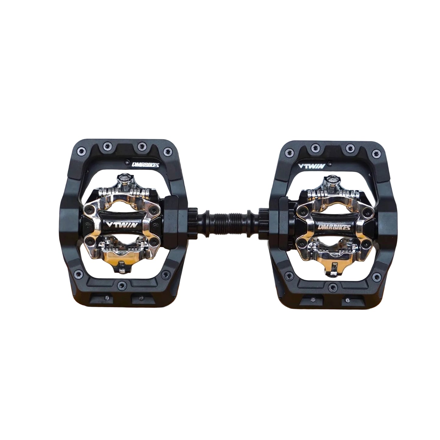 DMR Bikes V-Twin Pedals Clipless/Platform SPD Compatible 4140 Cro-Mo Steel Axles