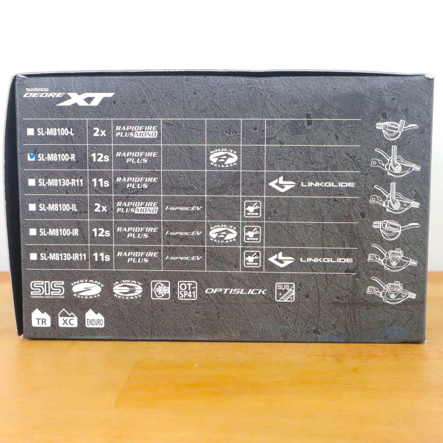 Shimano Deore XT SL-M8100-L 2X Left Trigger Shifter (Missing Barrel Adjuster)