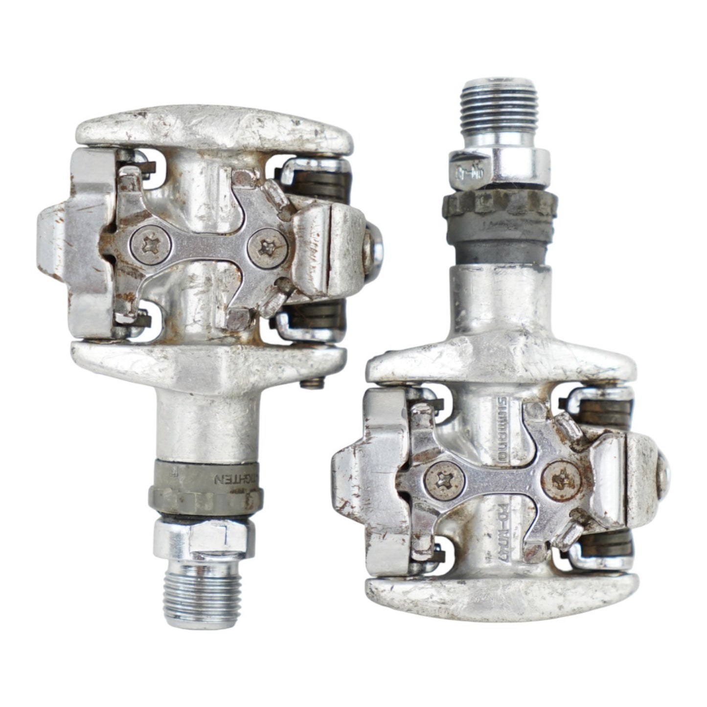 Shimano PD-M747 Clipless Pedals Silver Aluminium Dual-Sided Mountain Bike
