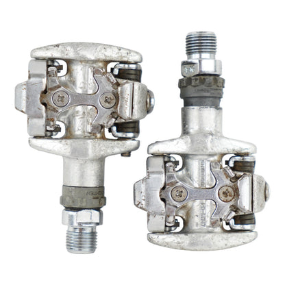 Shimano PD-M747 Clipless Pedals Silver Aluminium Dual-Sided Mountain Bike