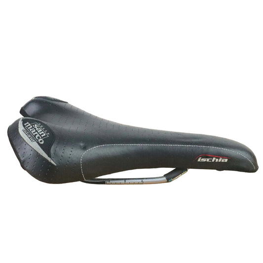 Selle San Marco Isthia Island Saddle 144mm w Carbon Steel Rails Black