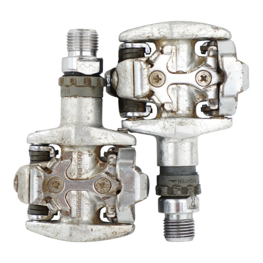 Shimano PD-M747 Clipless Pedals Silver Aluminium Dual-Sided Mountain Bike