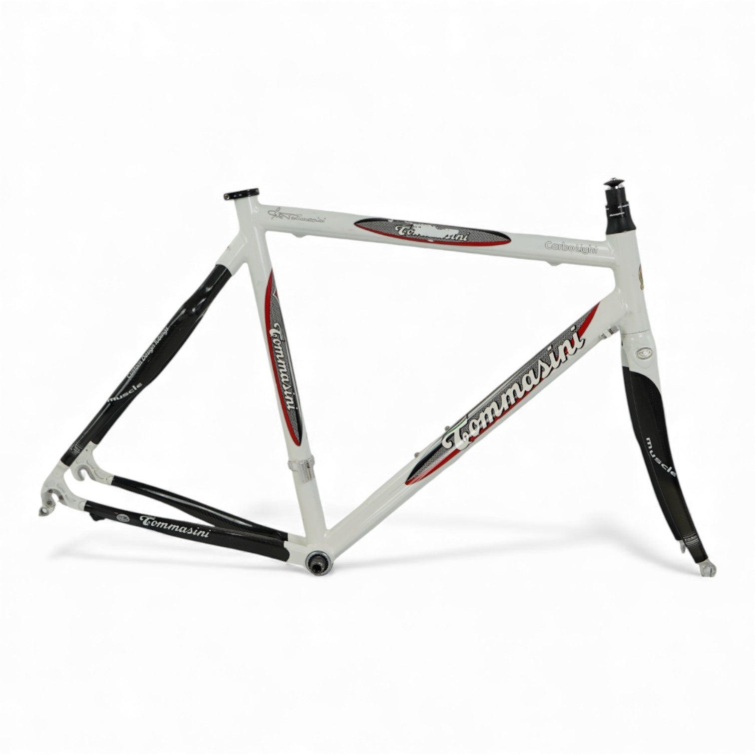 Tommasini Carbo Light 57cm Carbon/Aluminum Frameset Rim Brake with Threaded BB