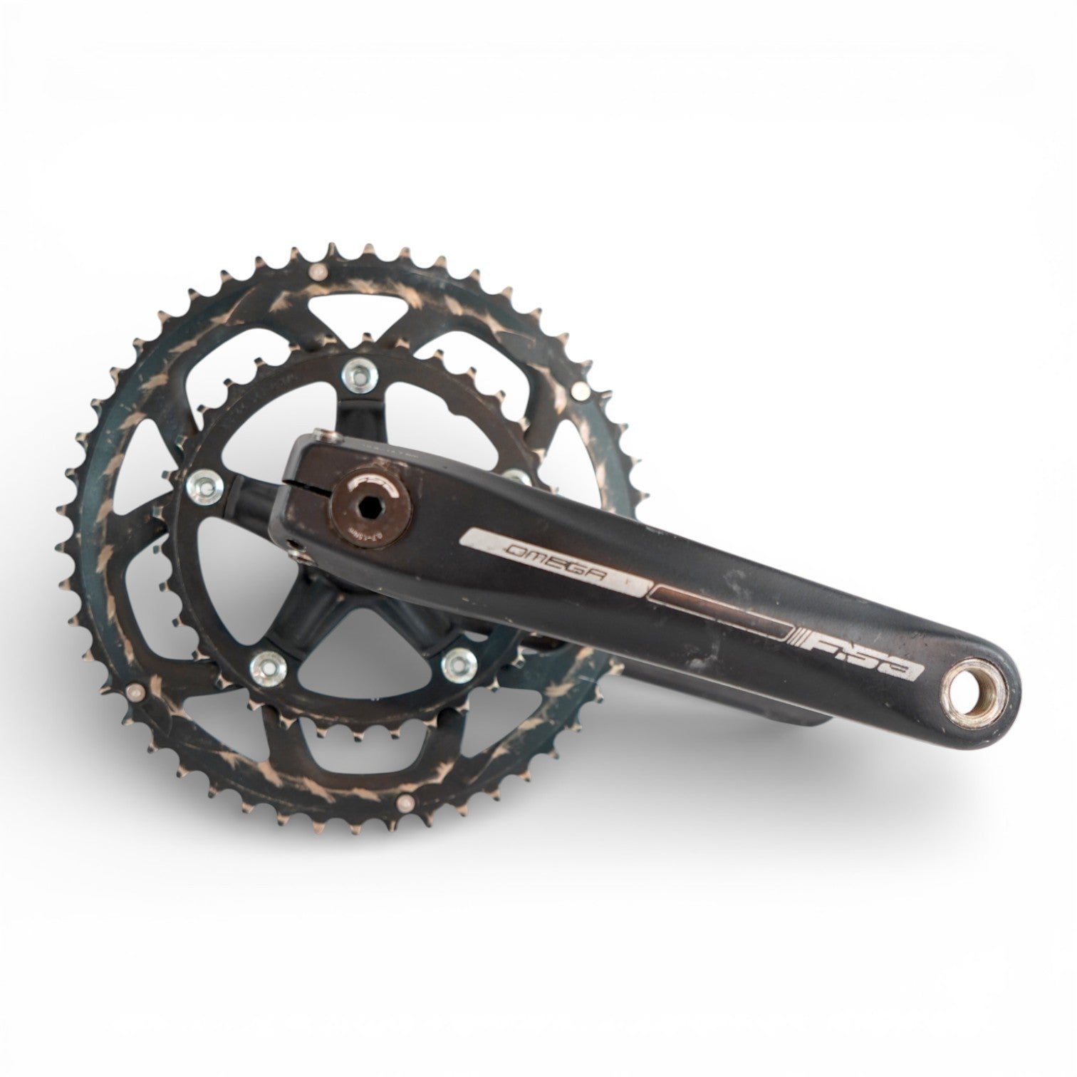 FSA Omega Crankset 175mm Crank Arms 50/34T Chainrings Road Bike Part