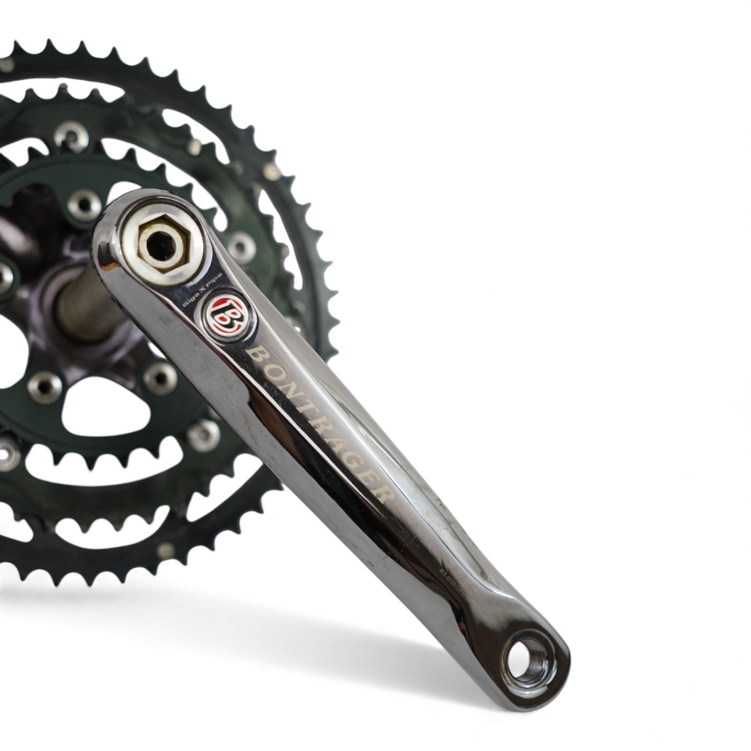 Bontrager Giga X Pipe Triple Crankset 52/42/30T 175mm Crank Arms 7050 Aluminum