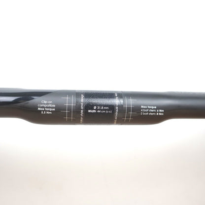 3T Ergonova Team Carbon Handlebars 44cm c-c Internal Routing 31.8mm Clamp