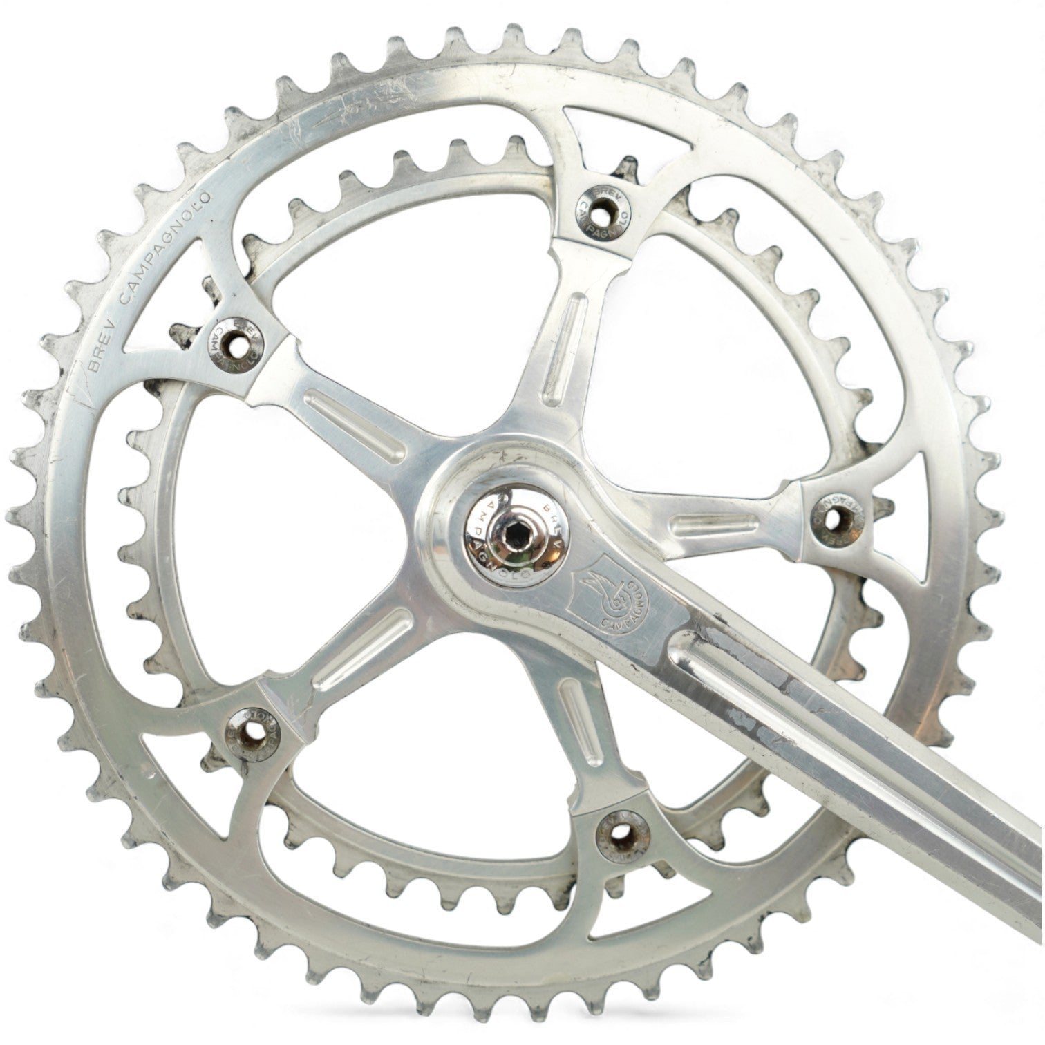 Campagnolo Strada Crankset 172.5mm 53/42T Vintage Road Bike with Dustcaps