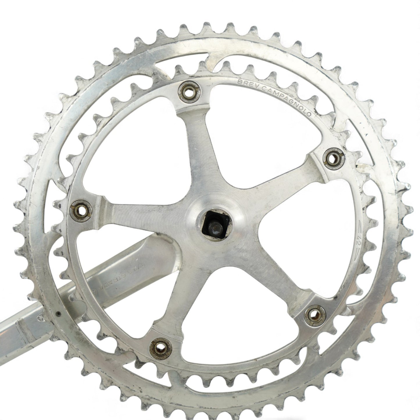 Campagnolo Strada Crankset 172.5mm 53/42T Vintage Road Bike with Dustcaps