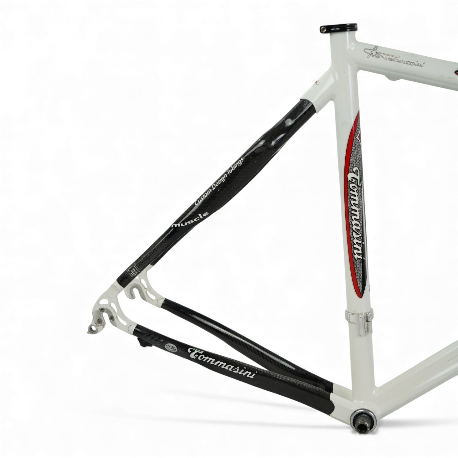 Tommasini Carbo Light 57cm Carbon/Aluminum Frameset Rim Brake with Threaded BB