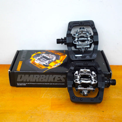 DMR Bikes V-Twin Pedals Clipless/Platform SPD Compatible 4140 Cro-Mo Steel Axles