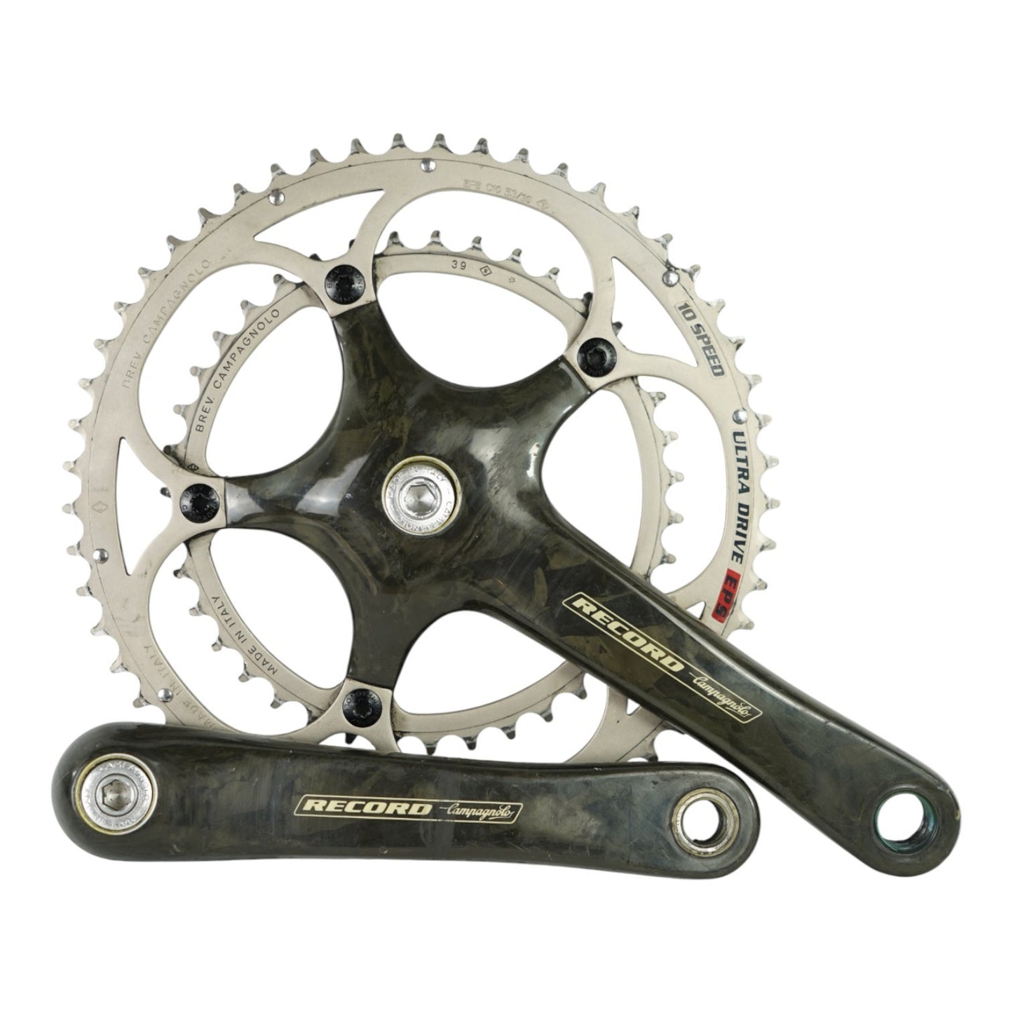 Campagnolo Record Carbon Crankset 53/39T 2x10-Speed 172.5mm Crank Arms Road Bike