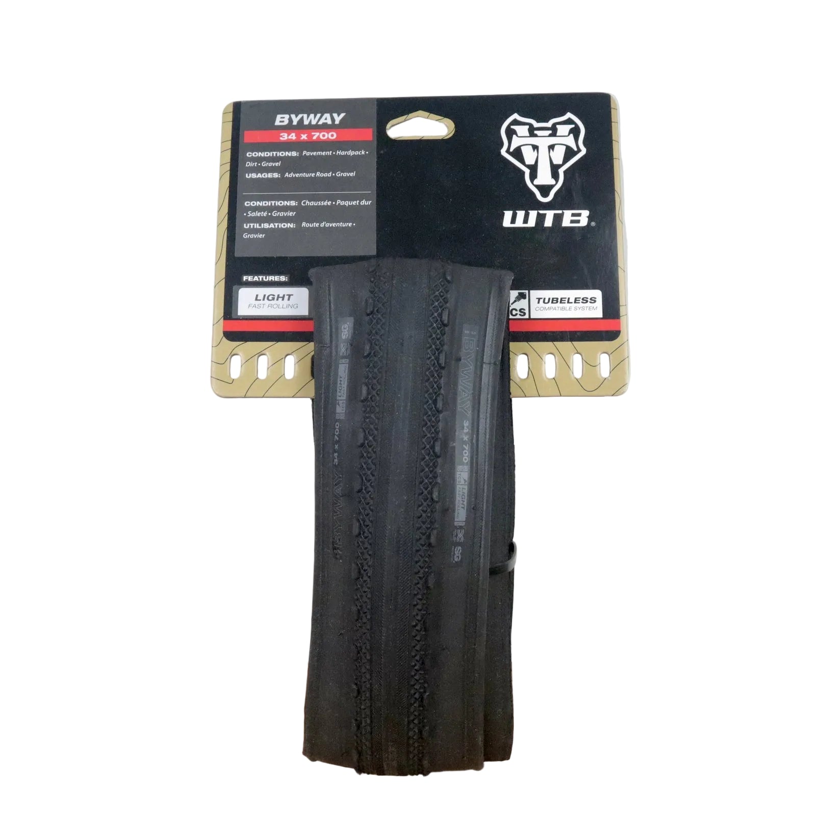 WTB Byway 34 x 700 TCS Light/Fast Rolling 120tpi Dual DNA SG2 tire