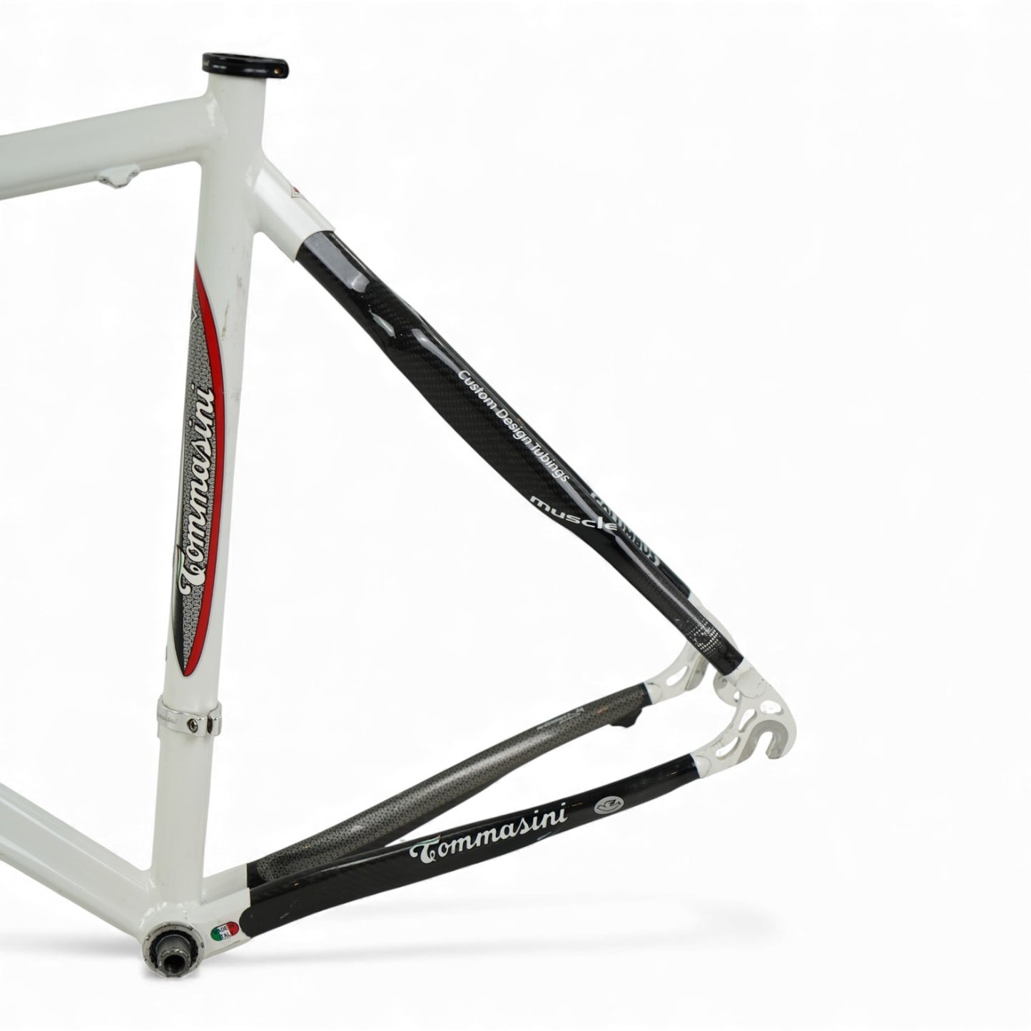 Tommasini Carbo Light 57cm Carbon/Aluminum Frameset Rim Brake with Threaded BB
