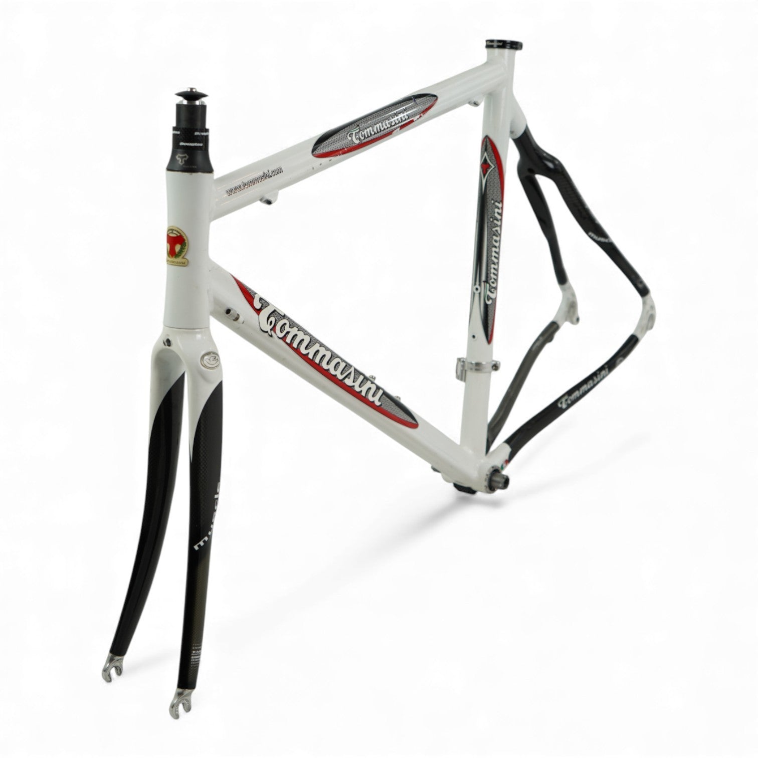 Tommasini Carbo Light 57cm Carbon/Aluminum Frameset Rim Brake with Threaded BB