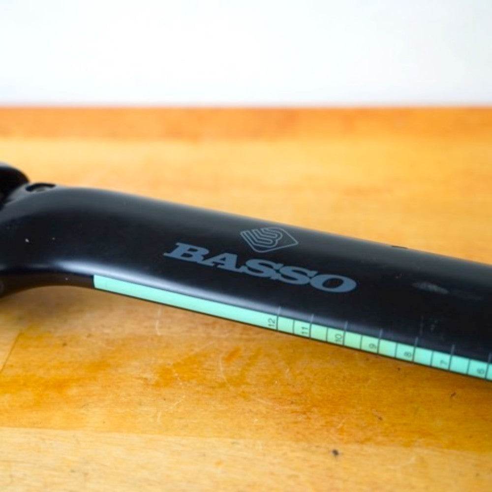 Basso Carbon Seatpost Black with Light Blue Accents Lightweight & Durable