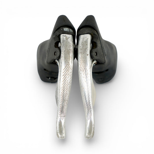 Vintage Campagnolo Record Ergopower EC-22RE Carbon Shifters 2x8 Speed Rim Brake