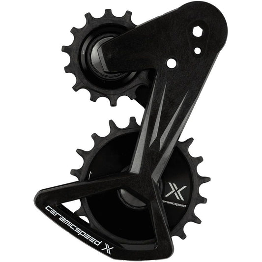 CeramicSpeed OSPW X Alpha Pulley Wheel System SRAM RED/Force/Rival XPLR E1 - ALPHA Aluminum Pulley Carbon Cage BLK