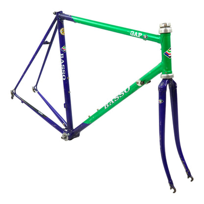 56cm Vintage Basso Gap Rim Brake Road Bike Frameset W/ Extras