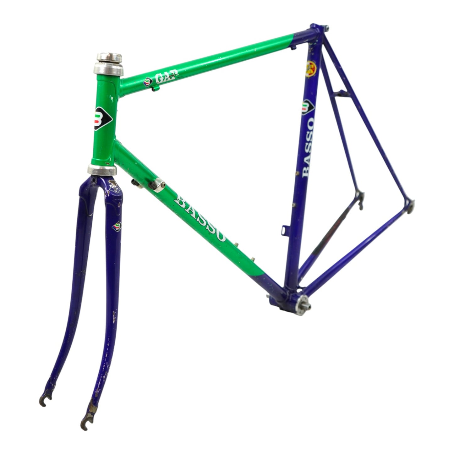 56cm Vintage Basso Gap Rim Brake Road Bike Frameset W/ Extras