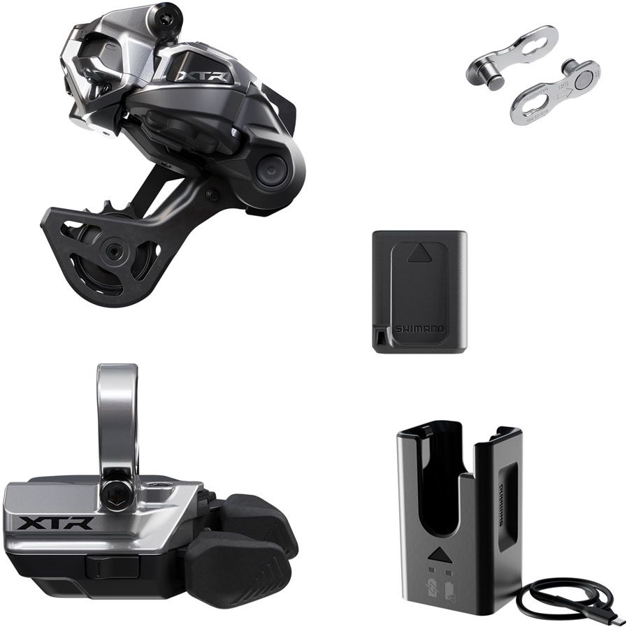 Shimano XTR M9250 Di2 Wireless Upgrade Kit - Includes M9250-GS Rear Derailleur M9250-R  Shifter Battery Charger Quick Link