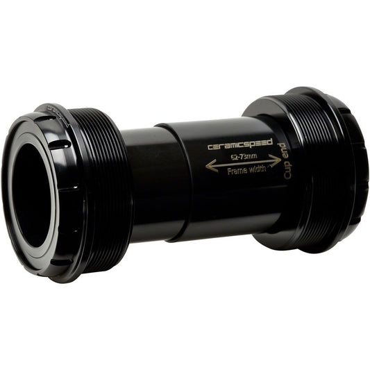 CeramicSpeed T47/73 Bottom Bracket - Shimano MTB Coated Races Black