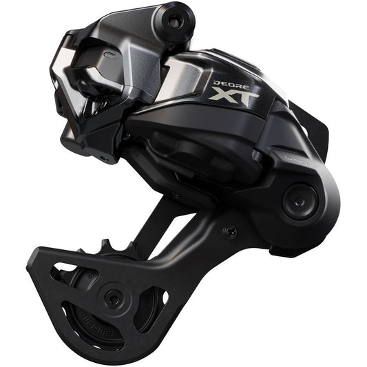 Shimano Deore XT RD-M8250-GS Di2 Wireless Rear Derailleur - 12-Speed Medium Cage Shadow ES BLK/Gray