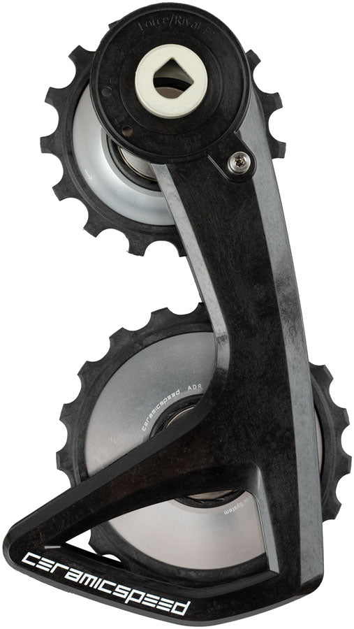 CeramicSpeed OSPW RS Alpha Pulley Wheel System SRAM Force E1 Rival E1 AXS - ALPHA Aluminum Pulley Carbon Cage Silver