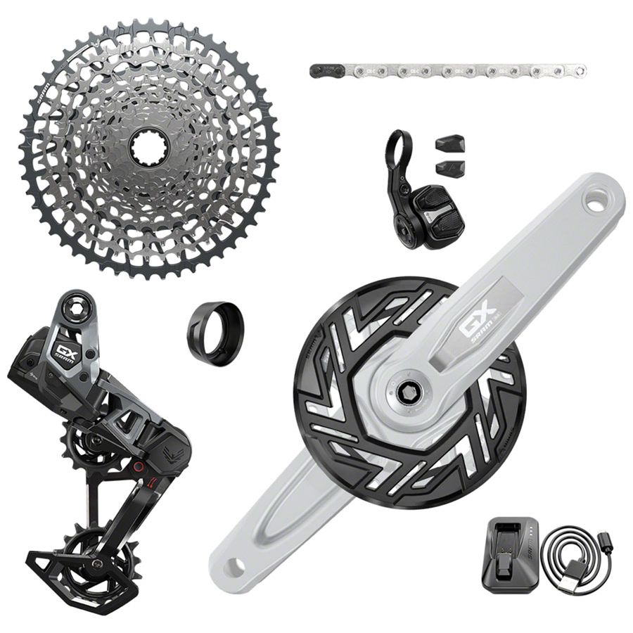 SRAM GX Eagle T-Type Ebike AXS Groupset - 104BCD 34T Clip-On Guard Derailleur Shifter 10-52t Cassette Arms not included