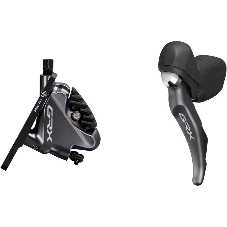 Shimano GRX ST-RX810 Shifter/Brake Lever BR-RX810 Hydraulic Disc Brake Caliper - Left/Front 2x Flat Mount Caliper