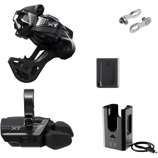 Shimano Deore XT M8250 Di2 Wireless Upgrade Kit - M8250-GS Rear Derailleur M8250-R Shifter Battery Charger Quick Link