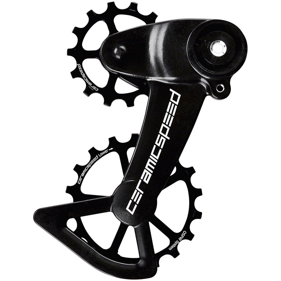 CeramicSpeed OSPW X Pulley Wheel System SRAM Eagle AXS - Alloy Pulley Carbon Cage BLK