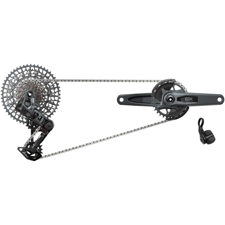 SRAM GX T-Type Eagle Transmission Groupset - 165mm Crank 32t Chainring AXS POD Controller 10-52t Cassette Rear Derailleur Chain