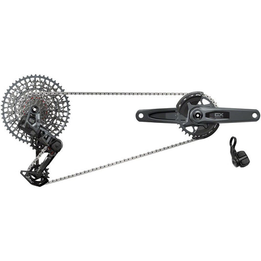 SRAM GX T-Type Eagle Transmission Groupset - 165mm Crank 32t Chainring AXS POD Controller 10-52t Cassette Rear Derailleur Chain