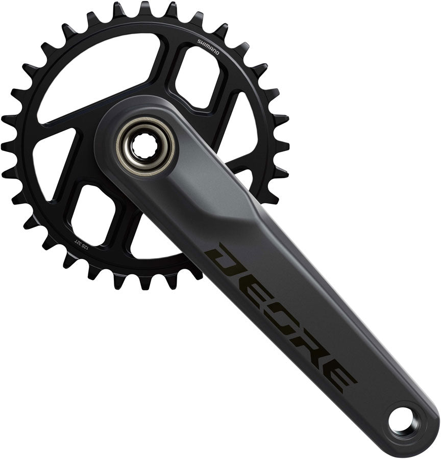 Shimano Deore FC-M6200 Crankset - 175mm 12-Speed 32t 55mm Chainline Dark Gray/BLK