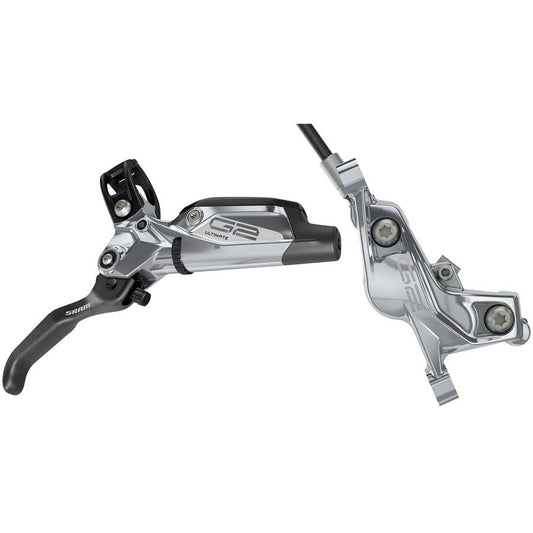 SRAM G2 Ultimate Disc Brake Lever - Front Hydraulic Post Mount Carbon Lever Titanium Hardware Polar Grey Anodized A2
