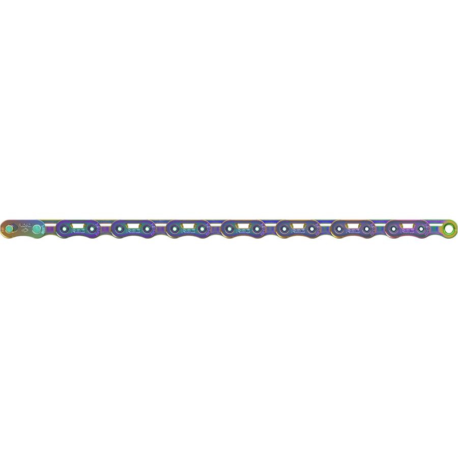 SRAM RED Flattop Chain - 12/13-Speed 126 Links Flattop PowerLock Rainbow E1