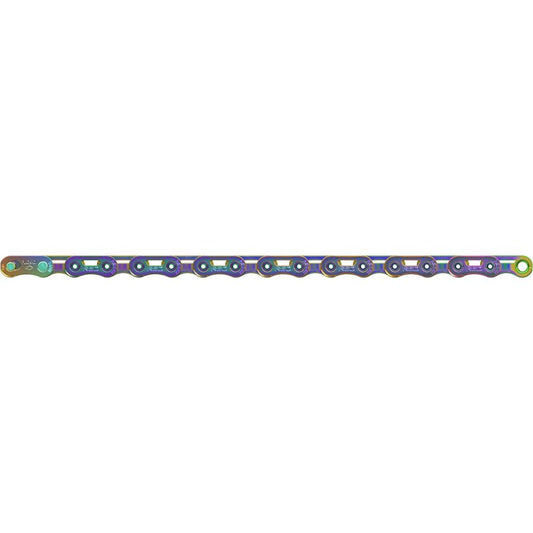 SRAM RED Flattop Chain - 12/13-Speed 126 Links Flattop PowerLock Rainbow E1