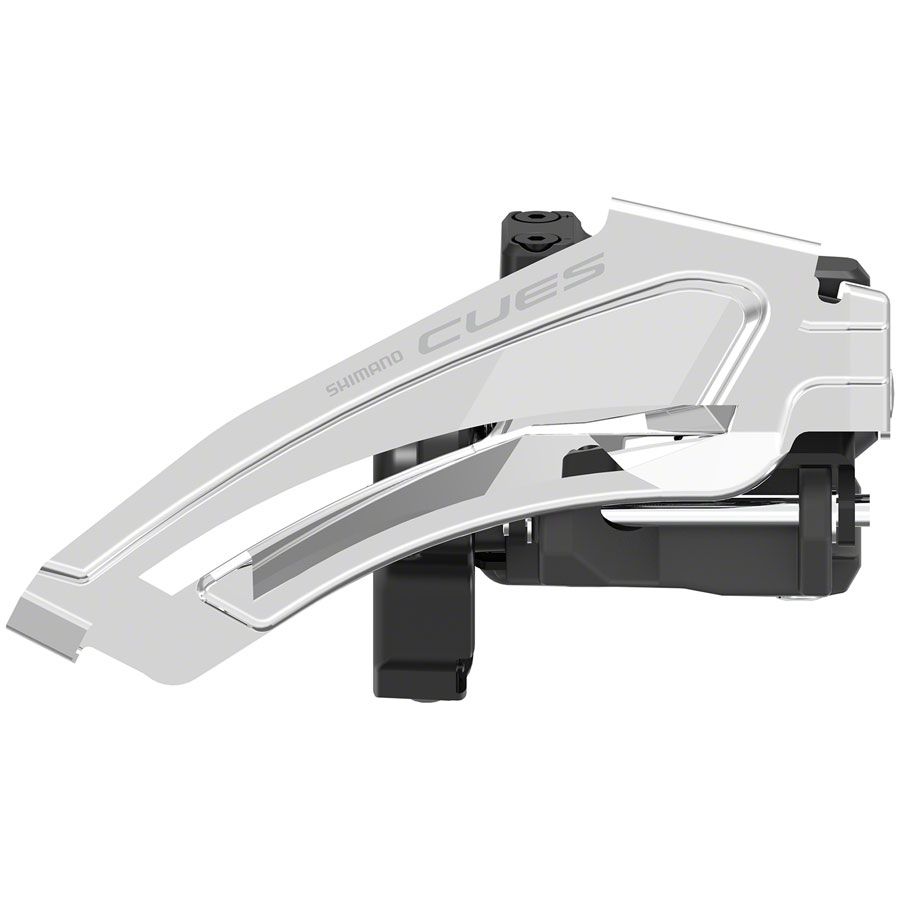 Shimano CUES FD-U6010-L Front Derailleur - 10/11-Speed Double Top-Swing Low Clamp Mount 40/46t Max BLK/Silver