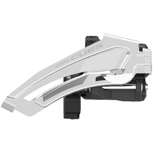 Shimano CUES FD-U6010-L Front Derailleur - 10/11-Speed Double Top-Swing Low Clamp Mount 40/46t Max BLK/Silver