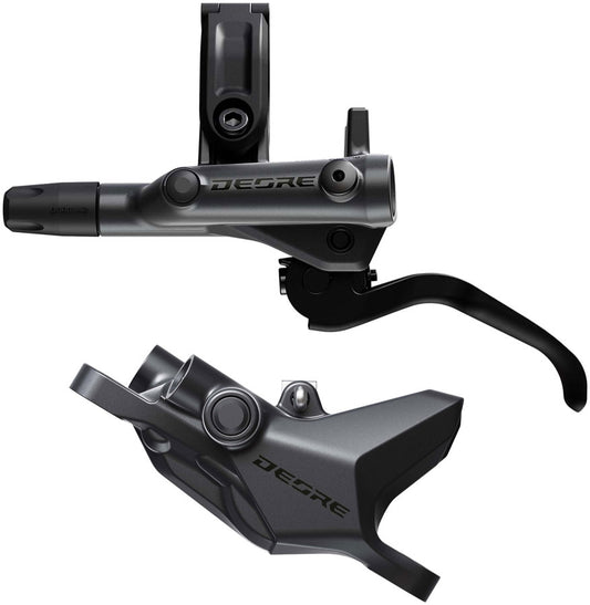 Shimano Deore M6200 Disc Brake Lever - Left/Front Post Mount 2-Piston Caliper SM-BH90-SS Hose Metal Pads Gray/BLK