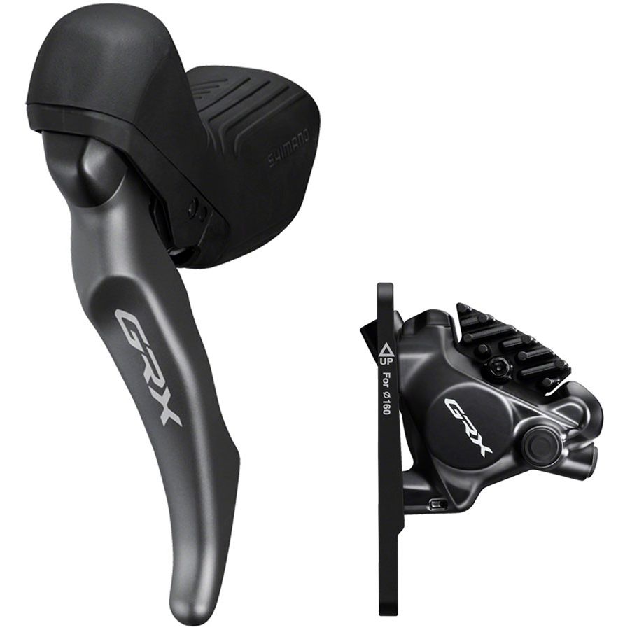 Shimano GRX BL-RX820 Brake Lever BR-RX820 Hydraulic Disc Brake Caliper - Left/Front Flat Mount Caliper
