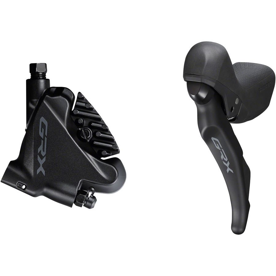 Shimano GRX ST-RX600 Shift/Brake Lever BR-RX400 Hydraulic Disc Brake Caliper - Left/Front 2x Flat Mount Caliper BLK