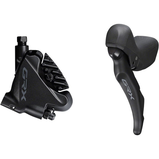 Shimano GRX ST-RX600 Shift/Brake Lever BR-RX400 Hydraulic Disc Brake Caliper - Left/Front 2x Flat Mount Caliper BLK