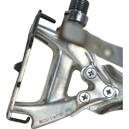 Vintage Shimano Dura-Ace PD-7400 Road Bike Pedals W/ Toe Clips