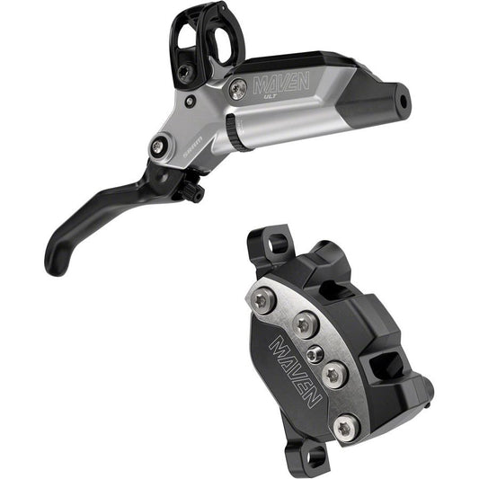 SRAM Maven Ultimate Stealth Disc Brake Lever - Front Post Mount 4-Piston Aluminum Lever Titanium Hardware BLK/Silver A1