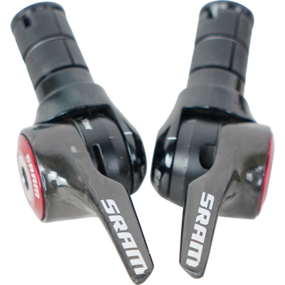 SRAM Red Yaw Carbon Bar End Friction 10 Speed Mechanical TT/Tri Shifter Set 09T3